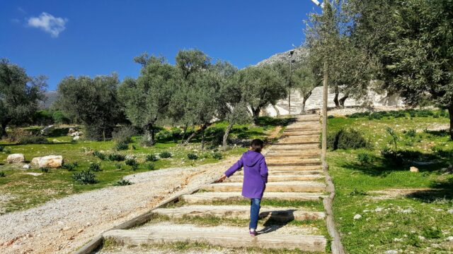 On the stairs of the Antiphellos Ancient City