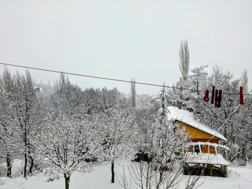 A winter landscape in Kavaklar