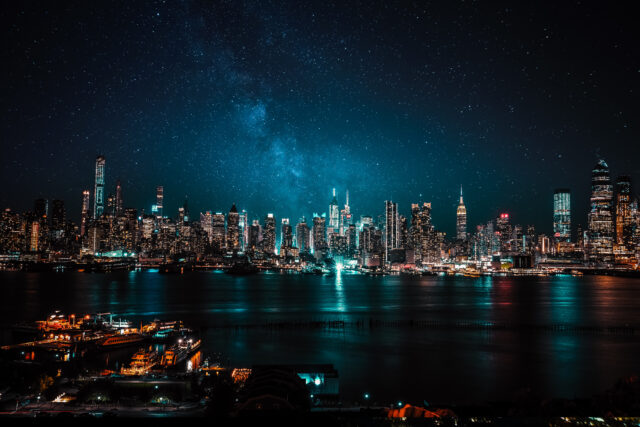 Night city And Stars