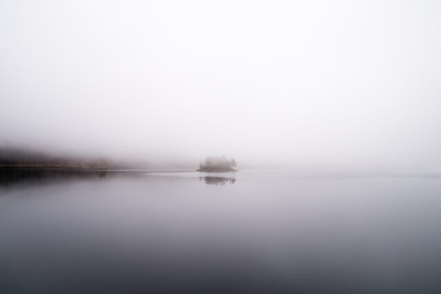 Foggy lake photo